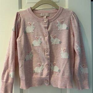 Pink Chicken Bunny Knit Cardigan